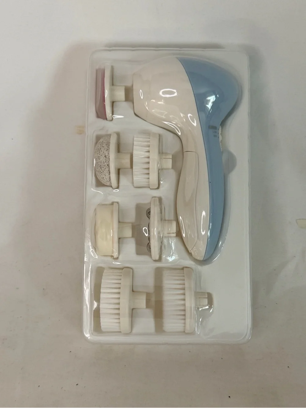 Pixnor Clean Exfoliate Smooth Skin Care P2017 7-in-1 Beauty Care Massager Blue